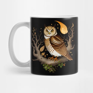 Floral Feathered Owl Mug